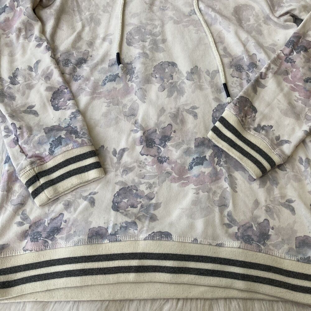 Maurices Shirt Sz S Long Sleeve Relaxed Fit Hooded Floral Pastel Cute Womens - Picture 2 of 9